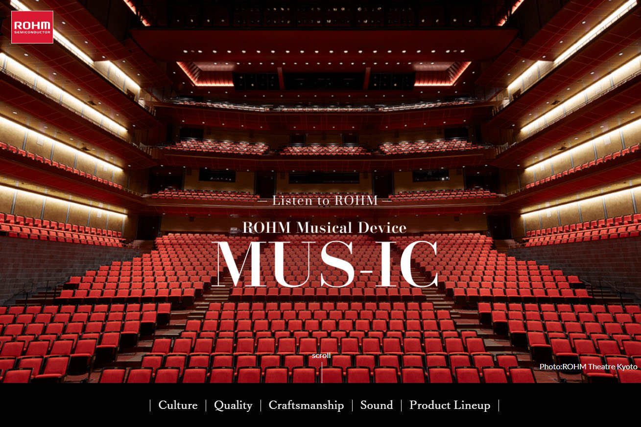 ROHM官网MUS-IC页面上的“ROHM京都剧院”
